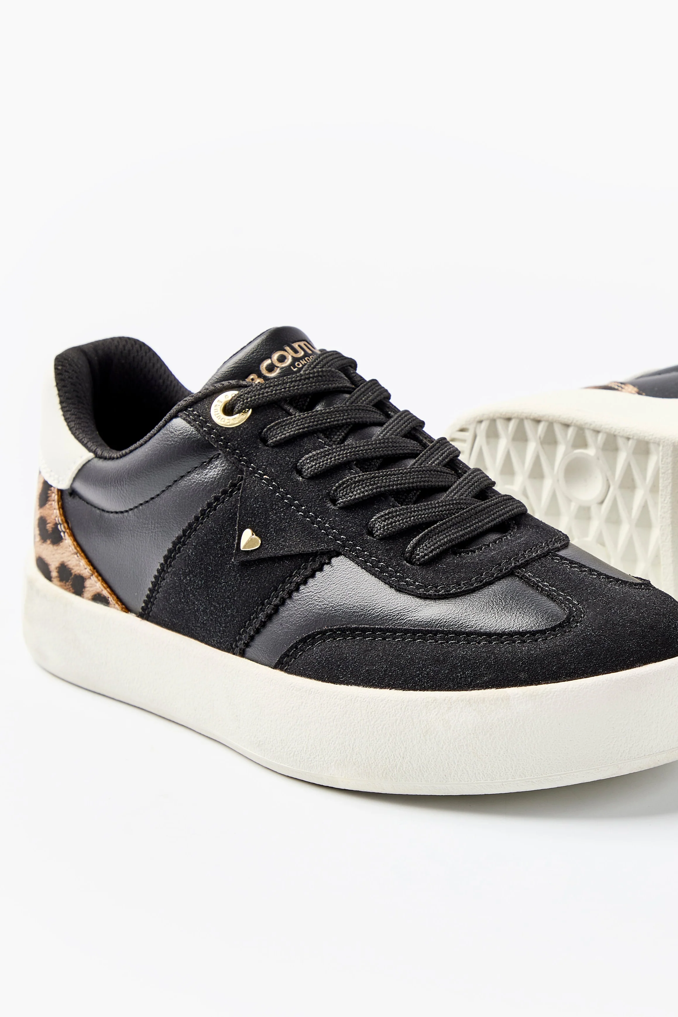 Ampton Low-Profile Trainer - Black/Leopard - Image 3