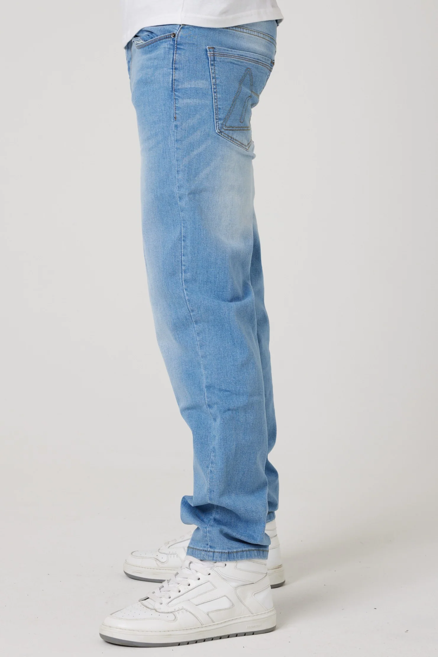 Beckenham Straight Fit Stretch Denim Jeans - Ice Blue - Image 4