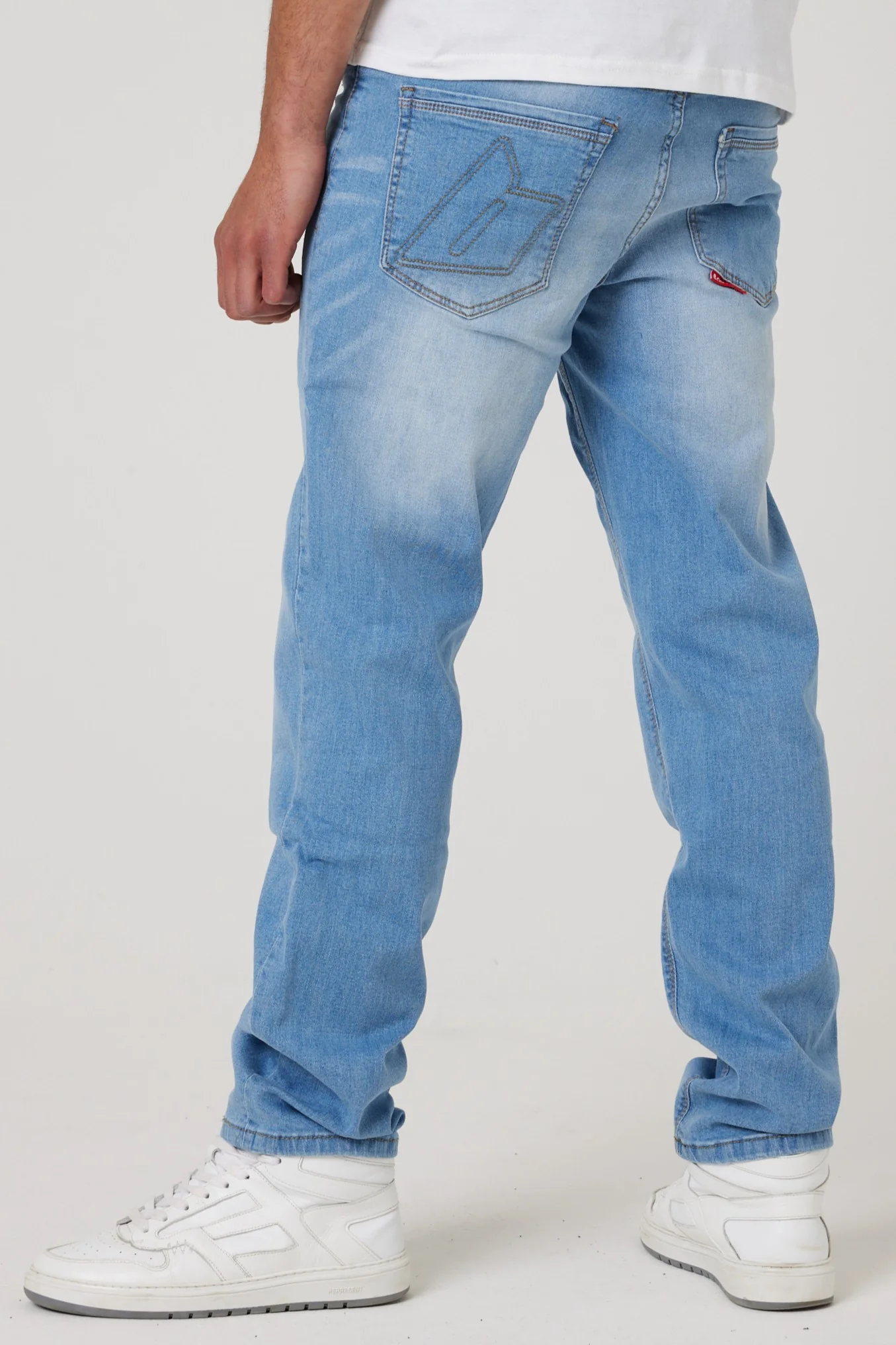 Beckenham Straight Fit Stretch Denim Jeans - Ice Blue - Image 5