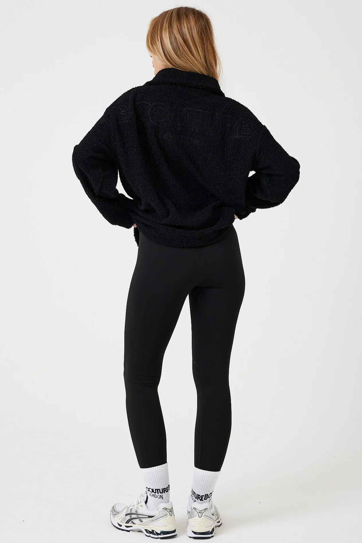 Belmore Borg Jumper & Leggings Set - Black - Image 4