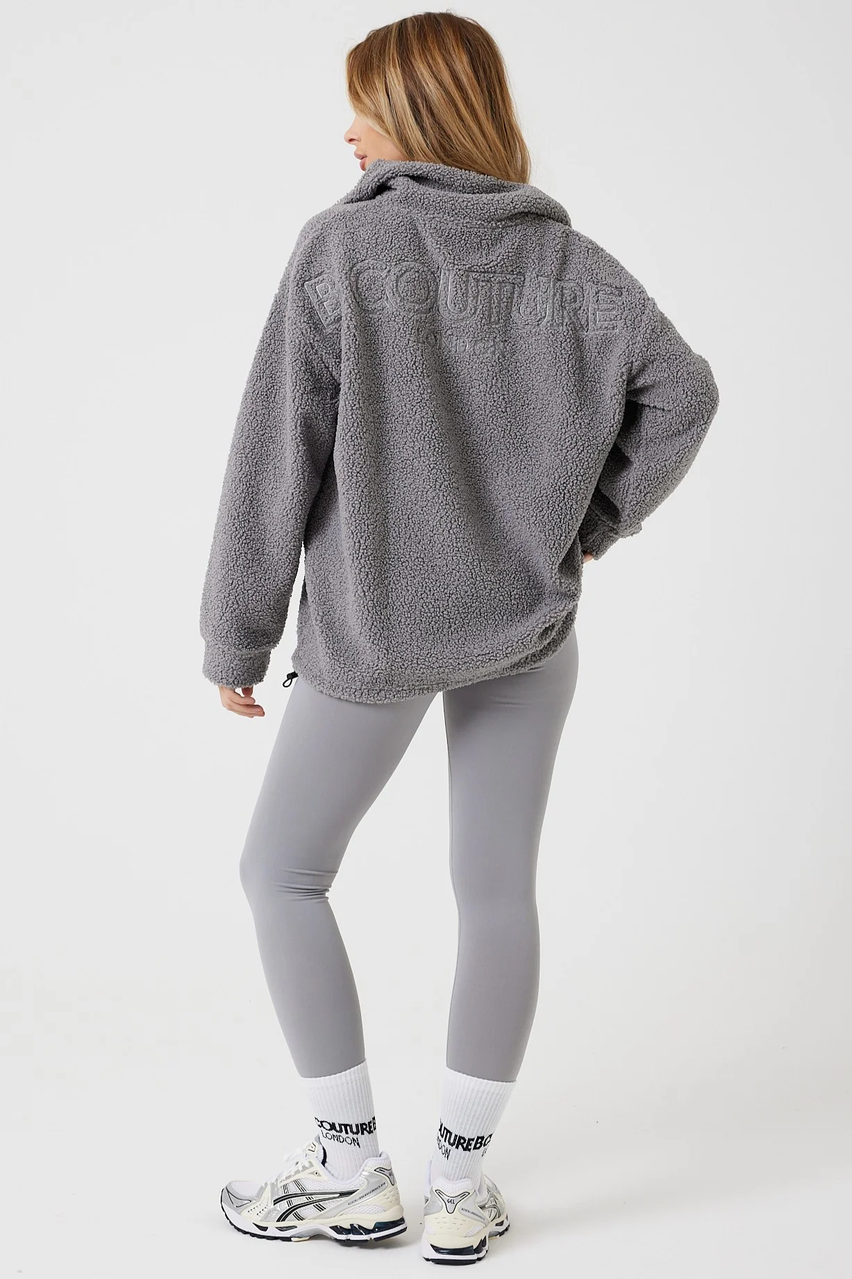 Belmore Borg Jumper & Leggings Set - Grey - Image 5