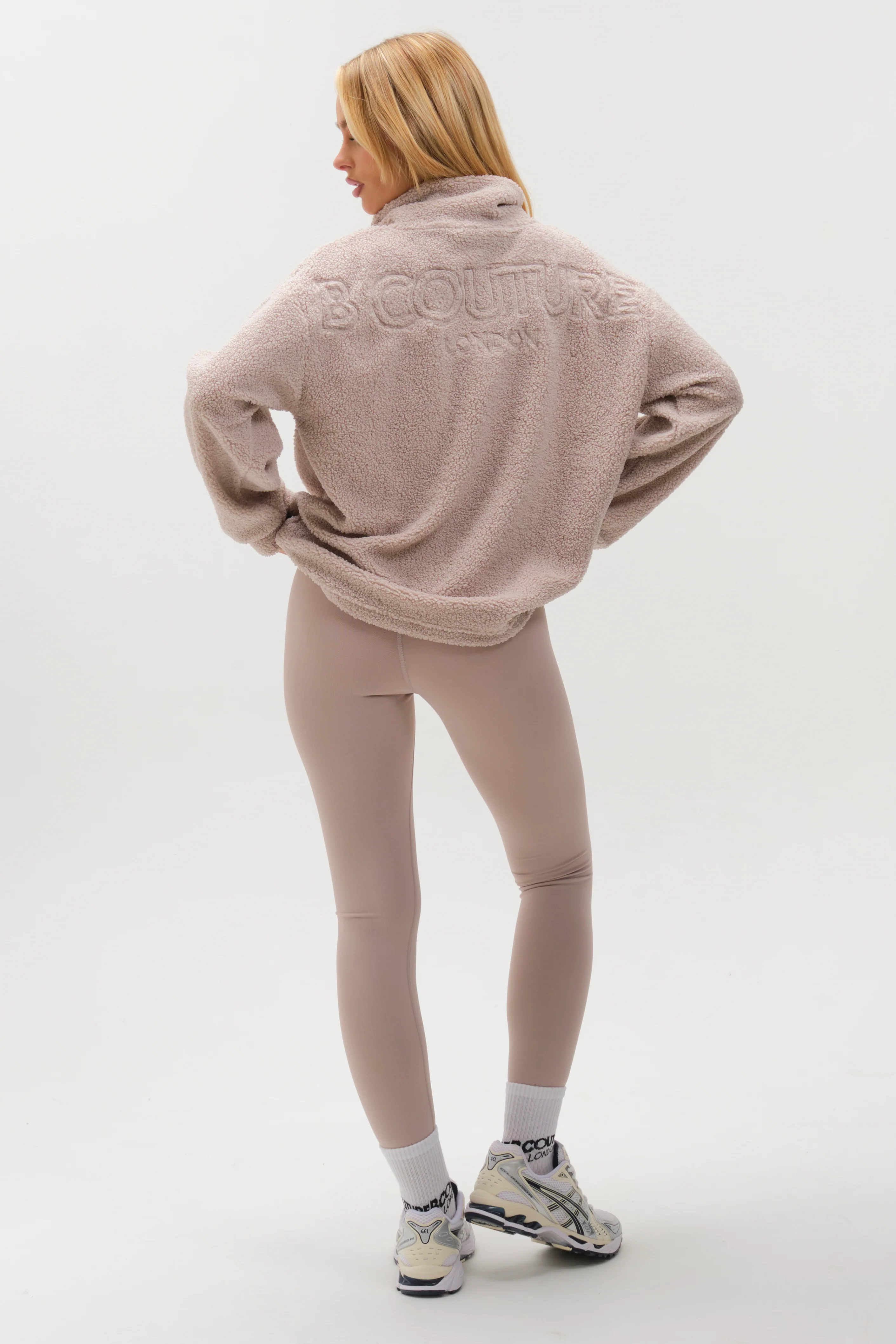 Belmore Borg Jumper & Leggings Set - Stone - Image 6