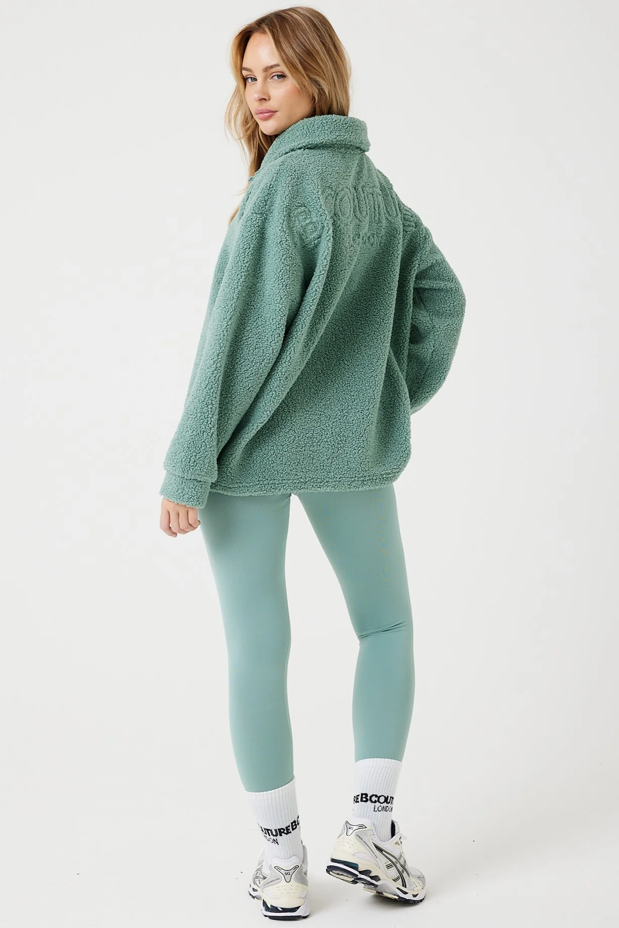 Belmore Borg Jumper & Leggings Set - Teal - Image 5