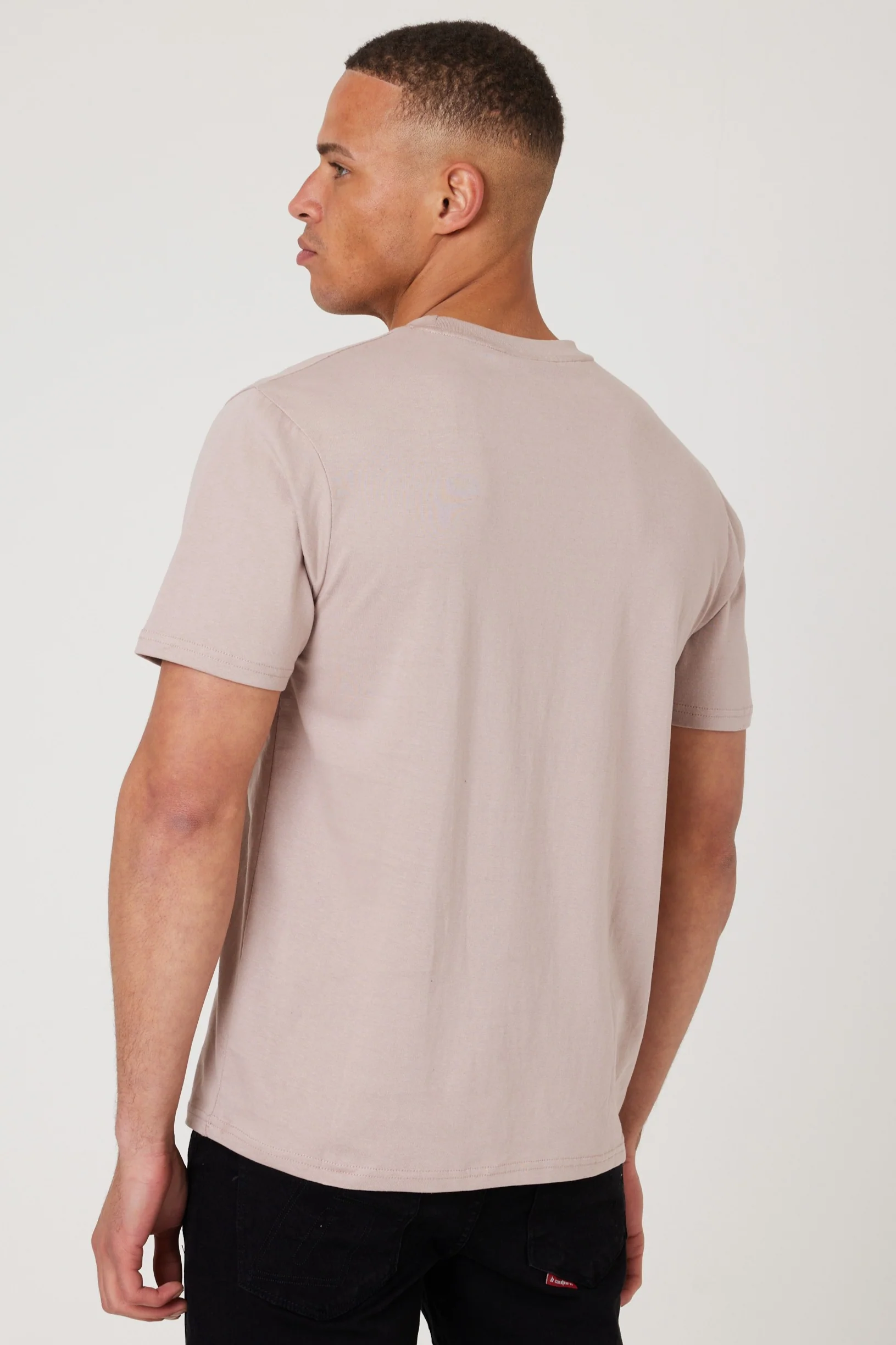 Boston Street Regular Fit Cotton T-Shirt - Beige - Image 4
