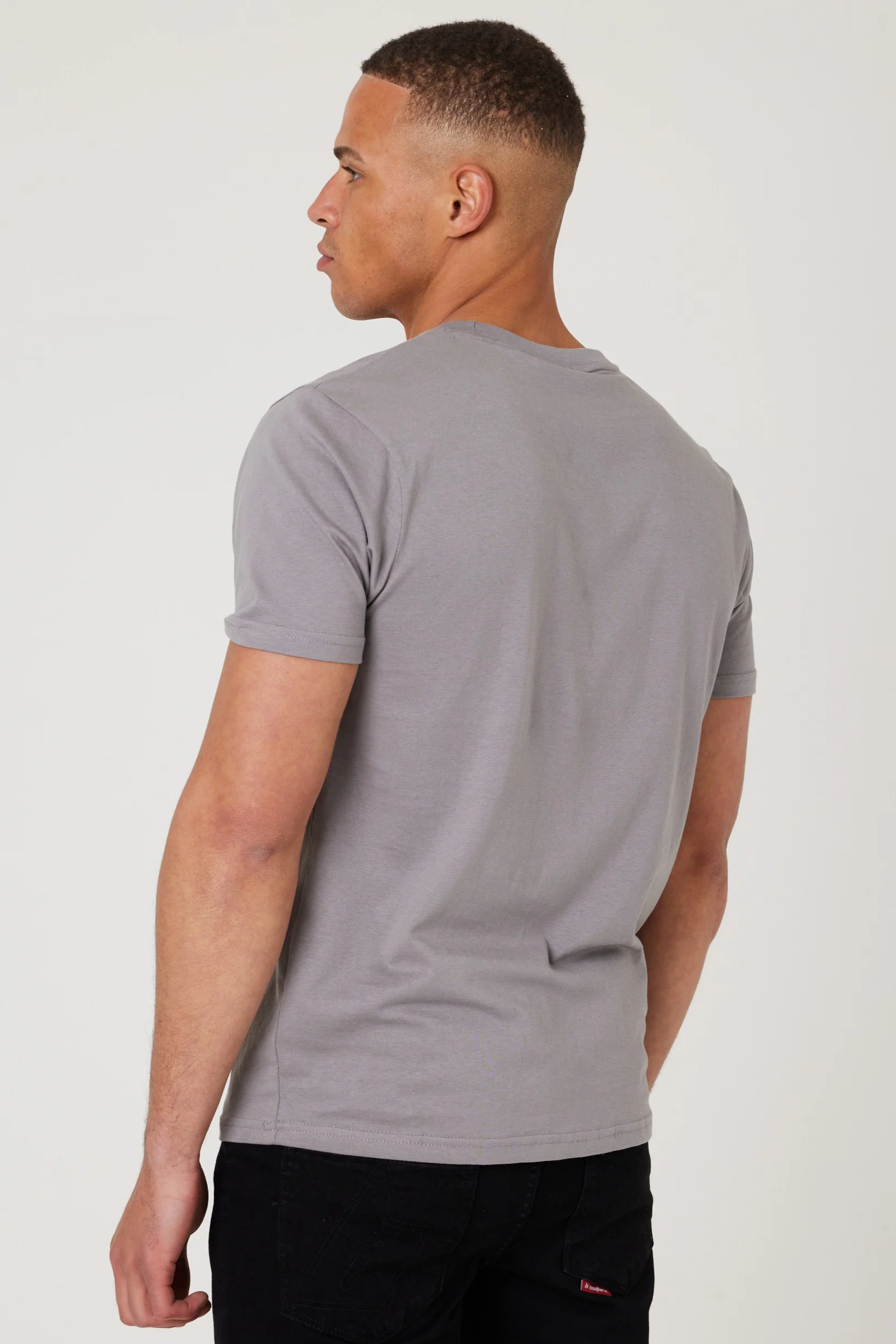 Boston Street Regular Fit Cotton T-Shirt - Dark Grey - Image 4