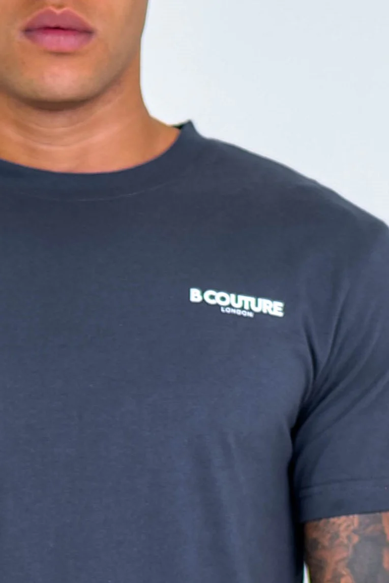 Boston Street Regular Fit Cotton T-Shirt - Navy - Image 3