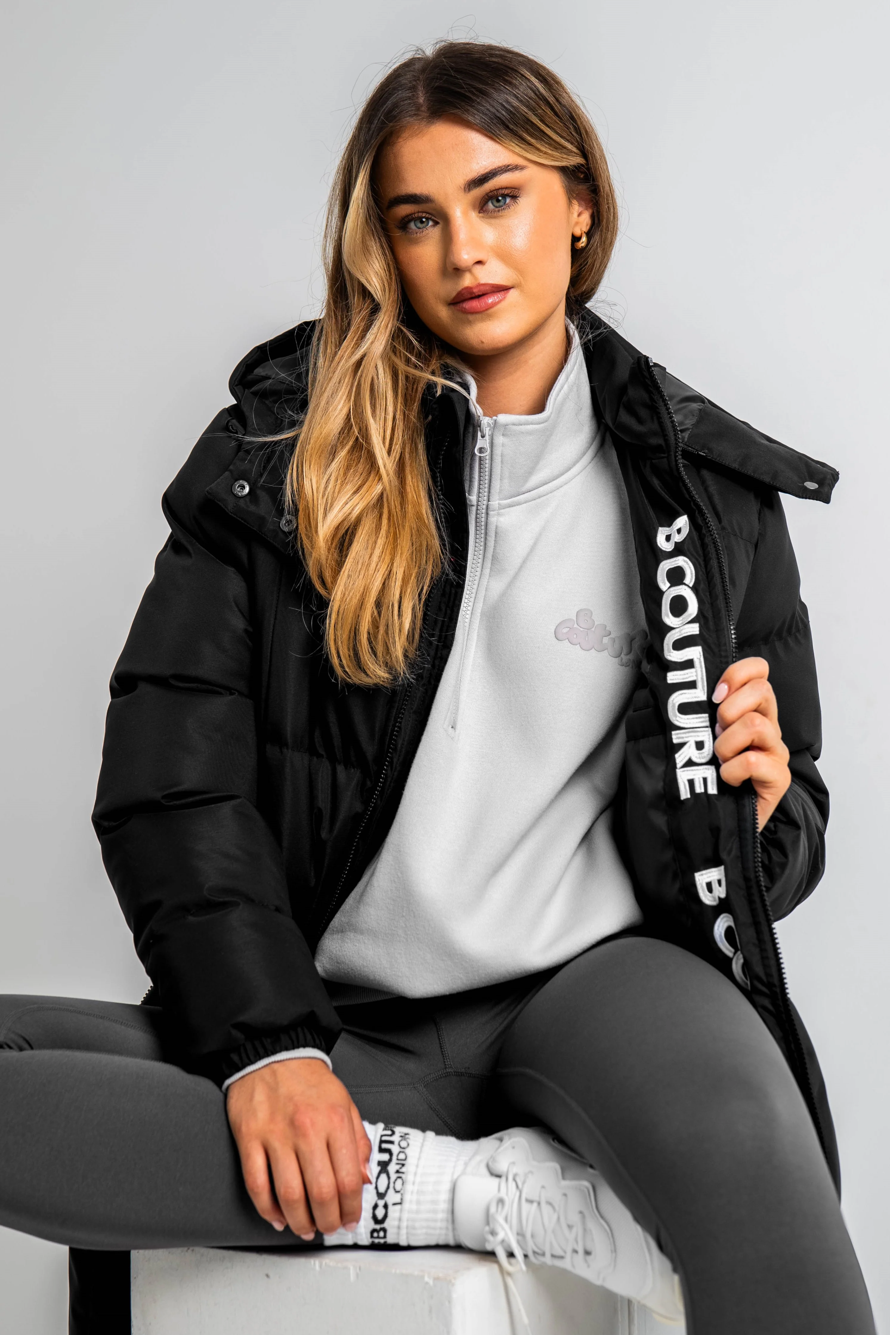 Chamberlain Oversized Longline Puffer Coat - Black - Image 4