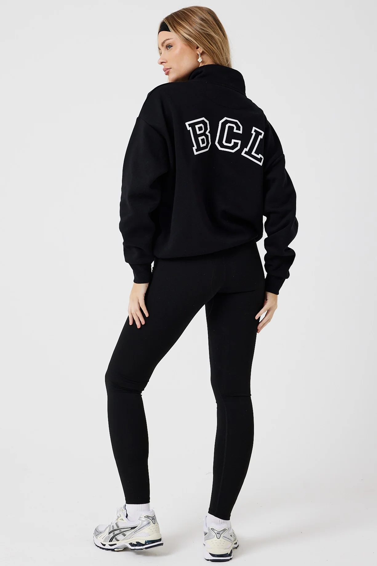 Collingwood Half-Zip Sweatshirt & Leggings Set - Black - Image 7
