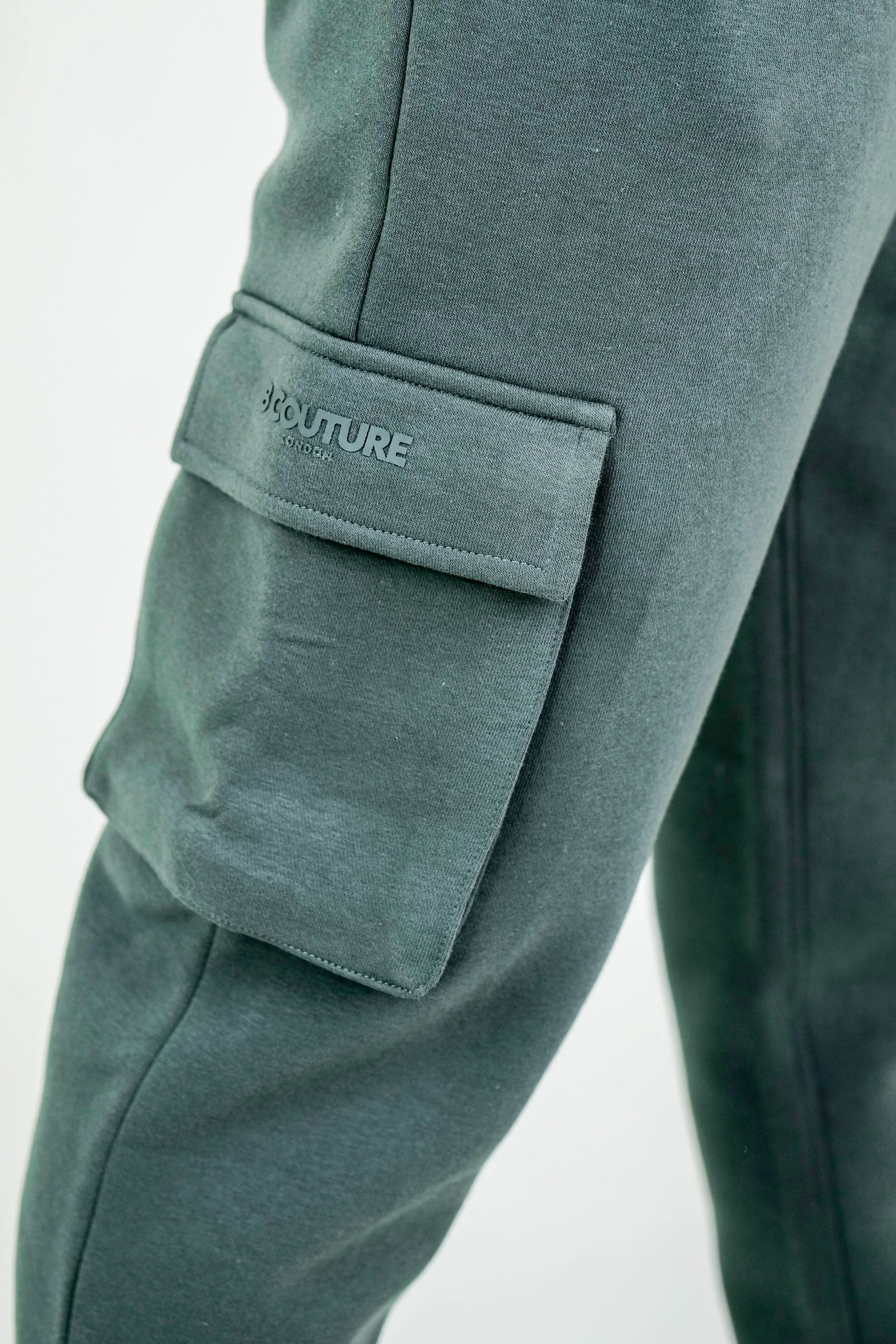 Compton Street Cargo Fleece Tracksuit - Gun Metal - Image 3