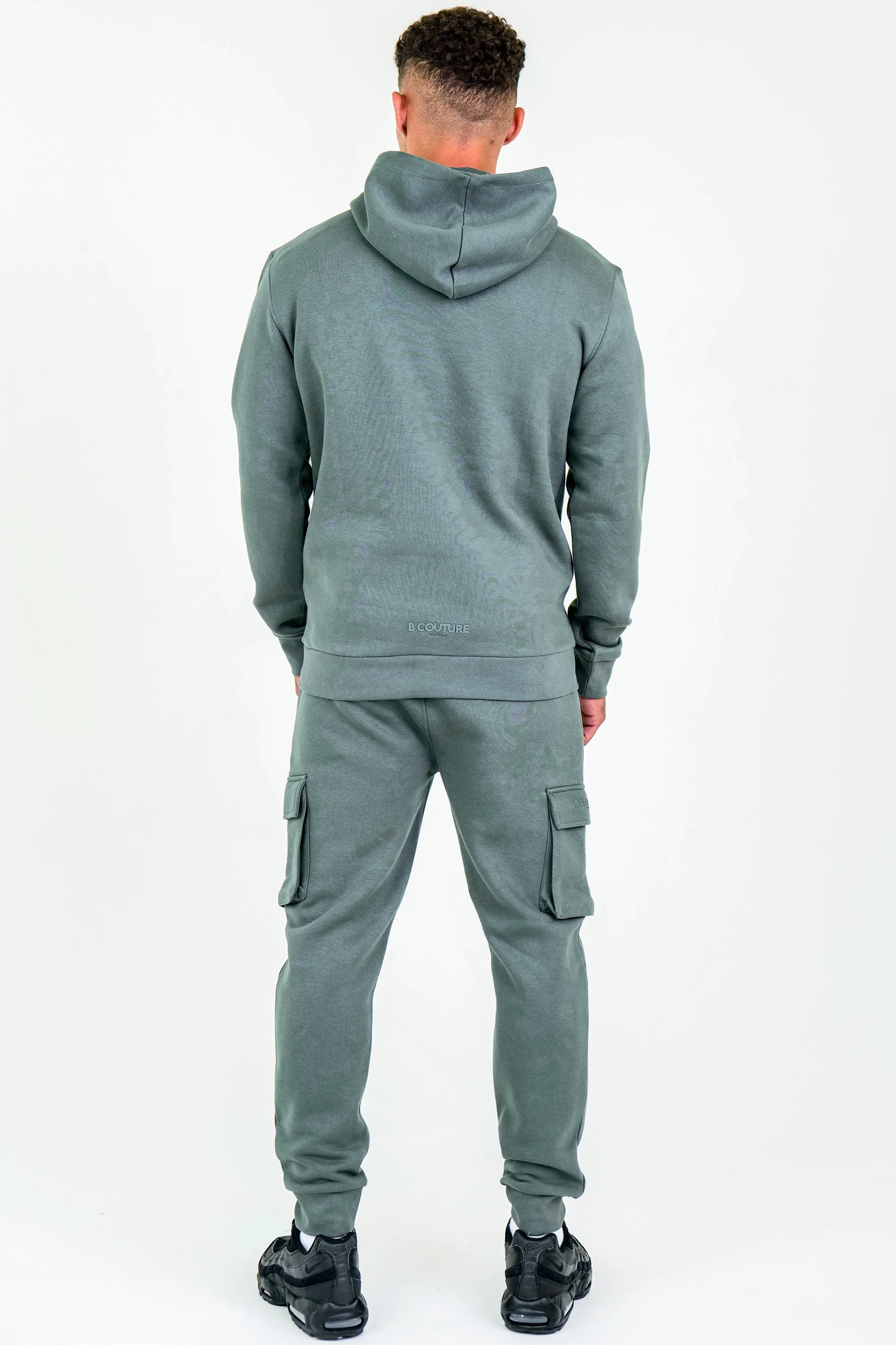Compton Street Cargo Fleece Tracksuit - Gun Metal - Image 4