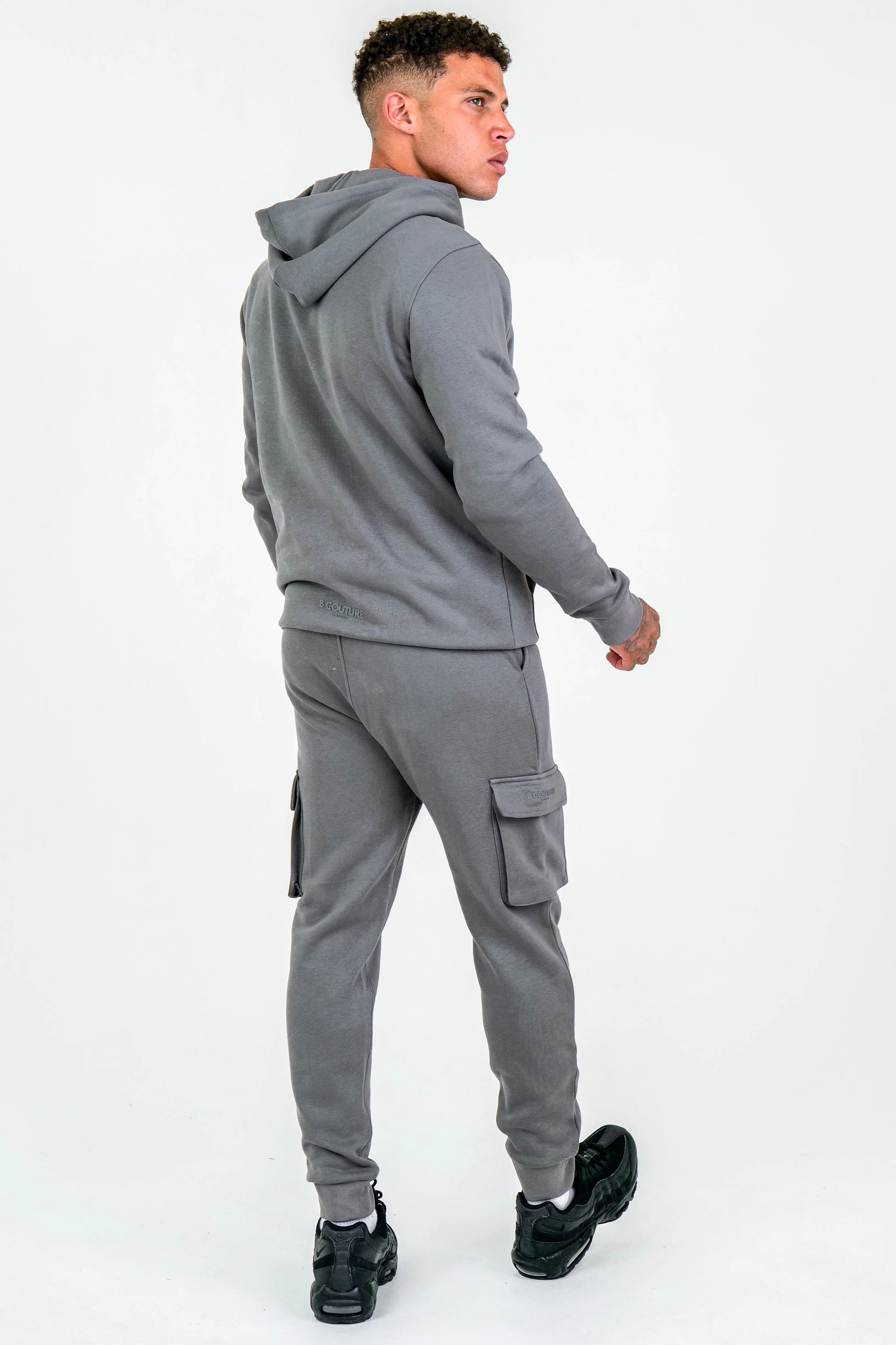 Compton Street Cargo Fleece Tracksuit - Pewter - Image 5