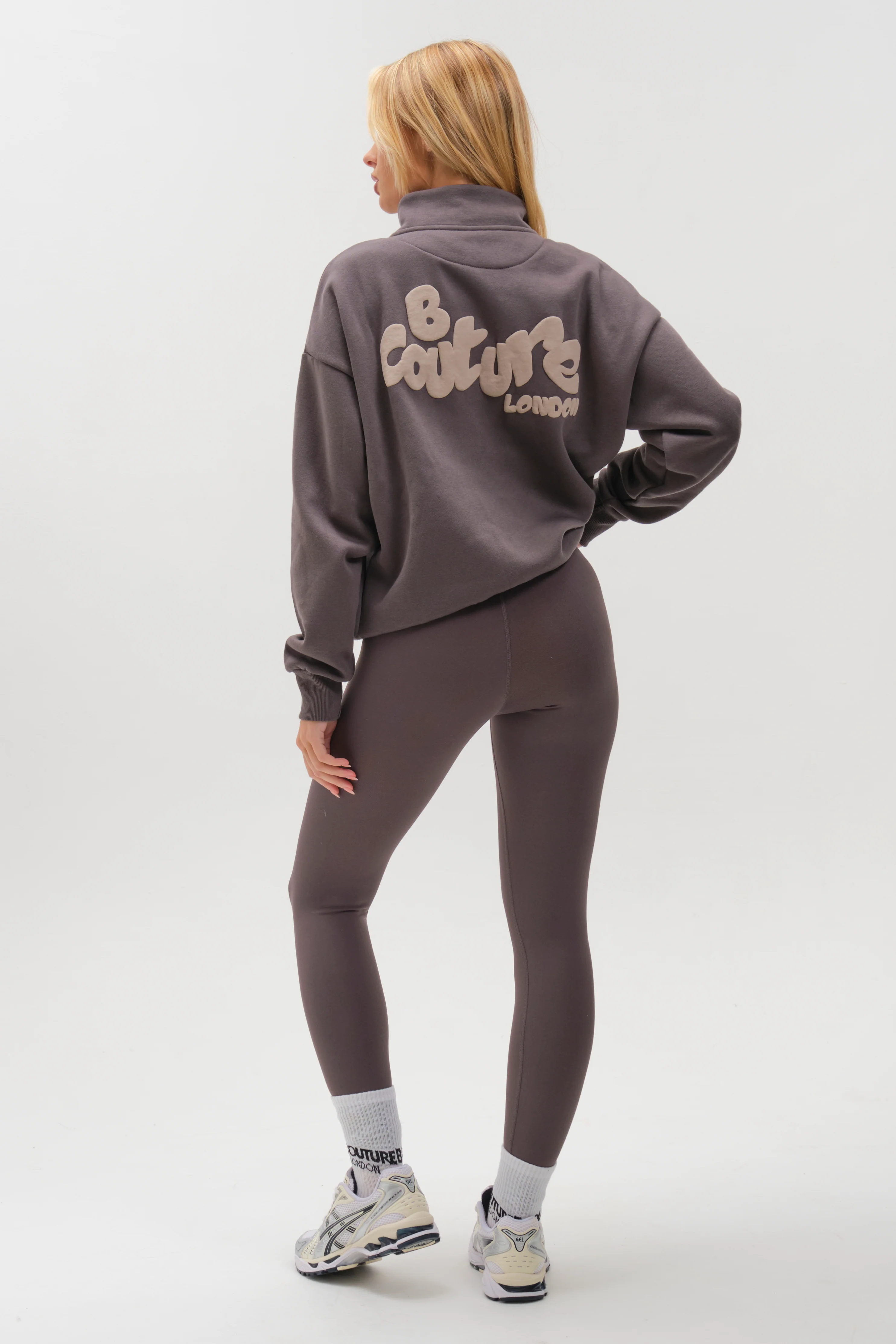 Hatherley Half-Zip Sweatshirt & Leggings Set -  Charcoal - Image 5