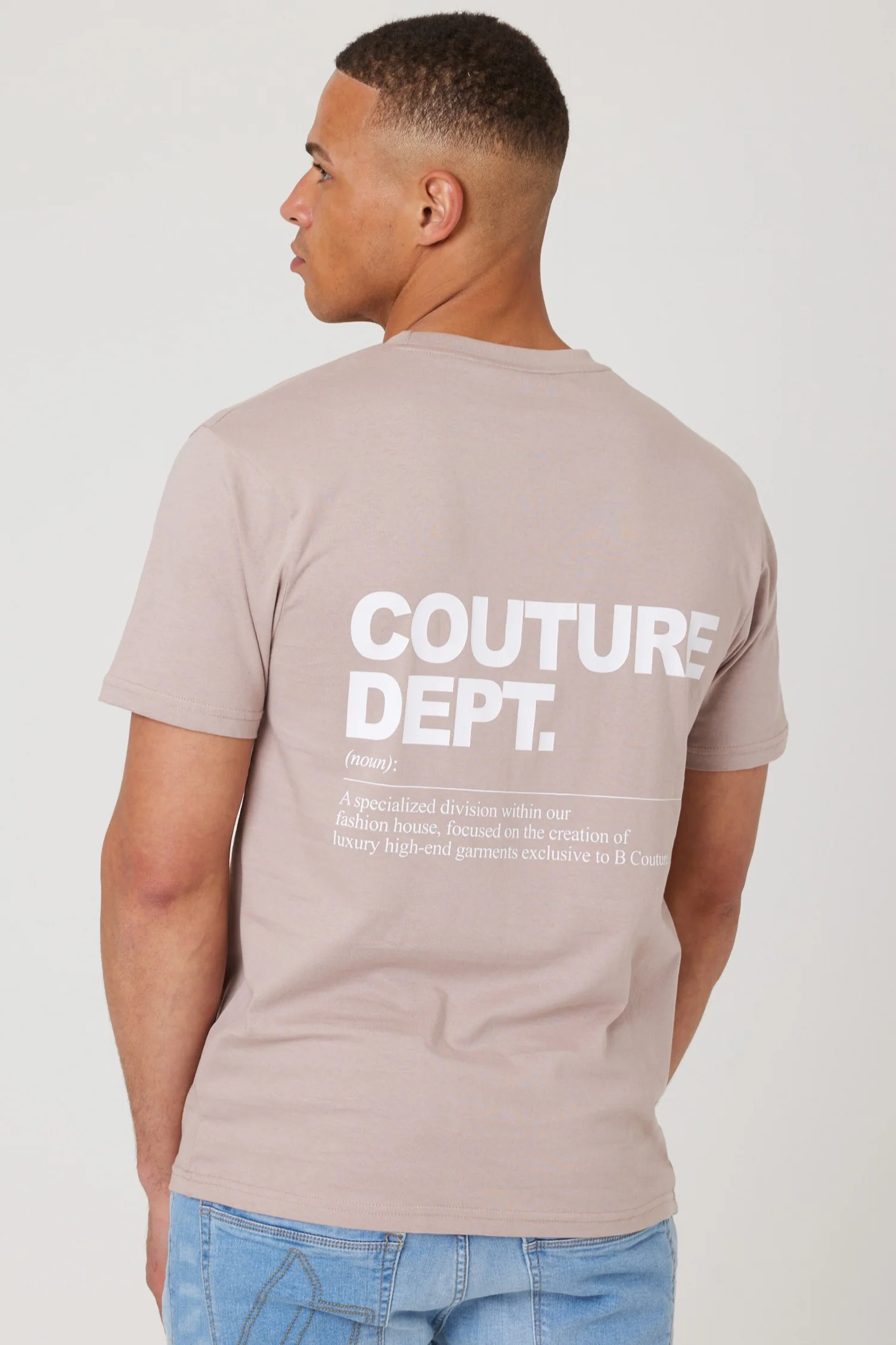 Haydon Walk Regular Fit Cotton T-Shirt - Beige - Image 4