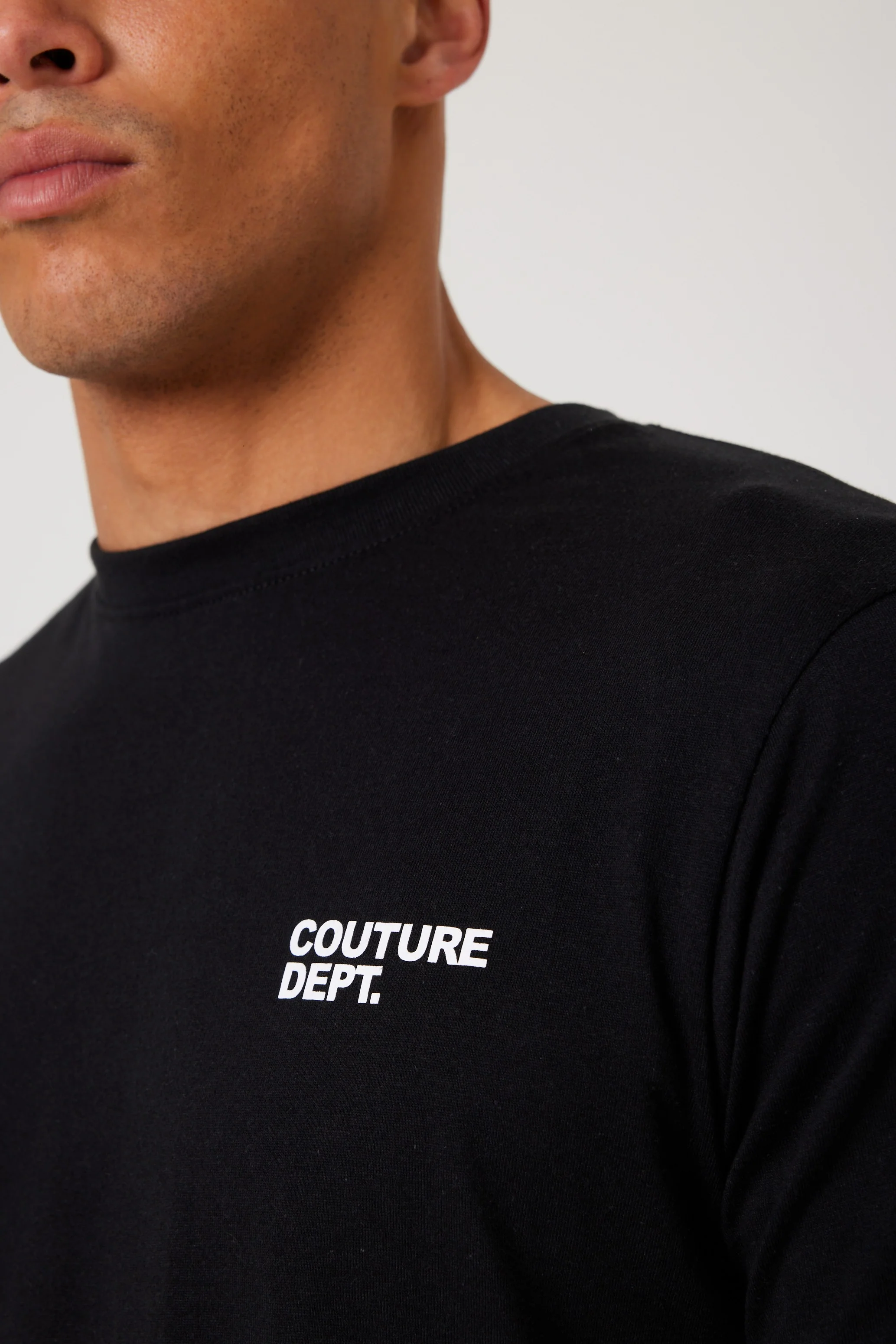 Haydon Walk Regular Fit Cotton T-Shirt - Black/White - Image 5