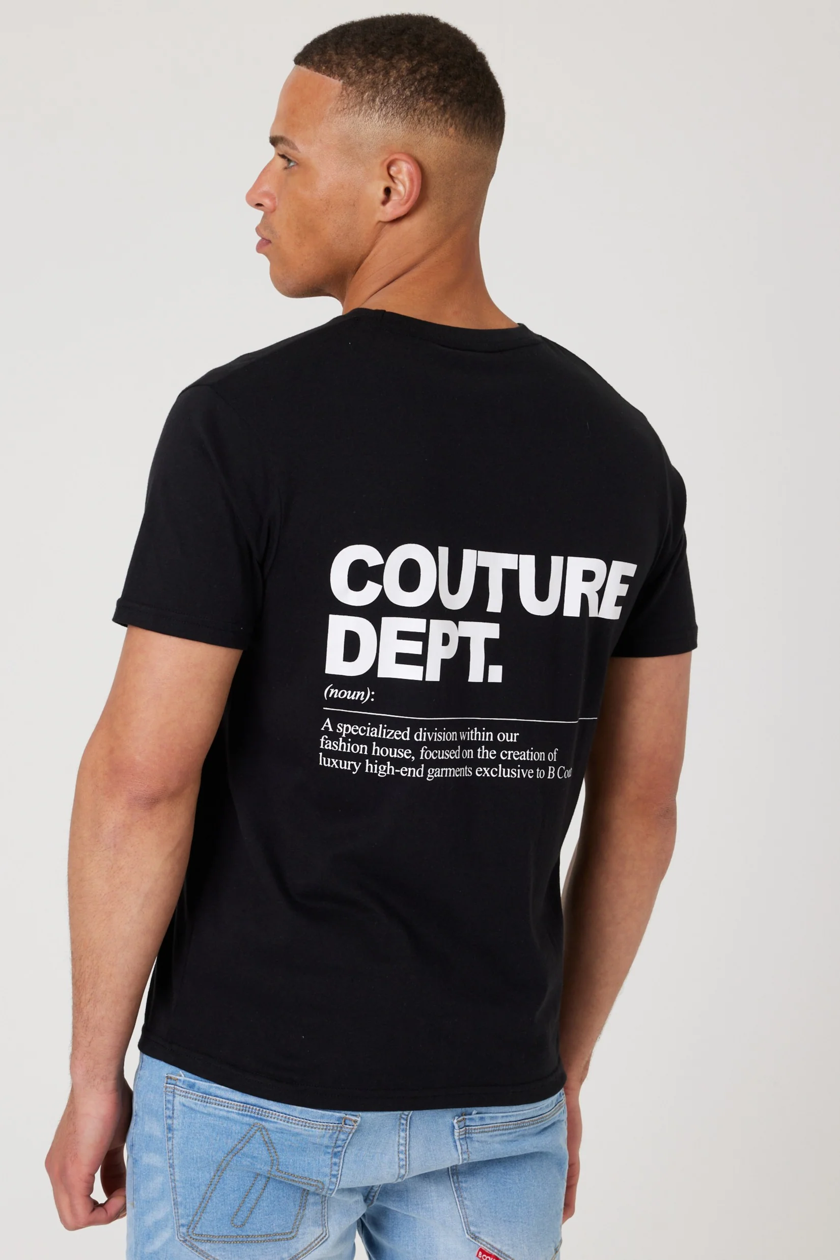 Haydon Walk Regular Fit Cotton T-Shirt - Black/White - Image 6