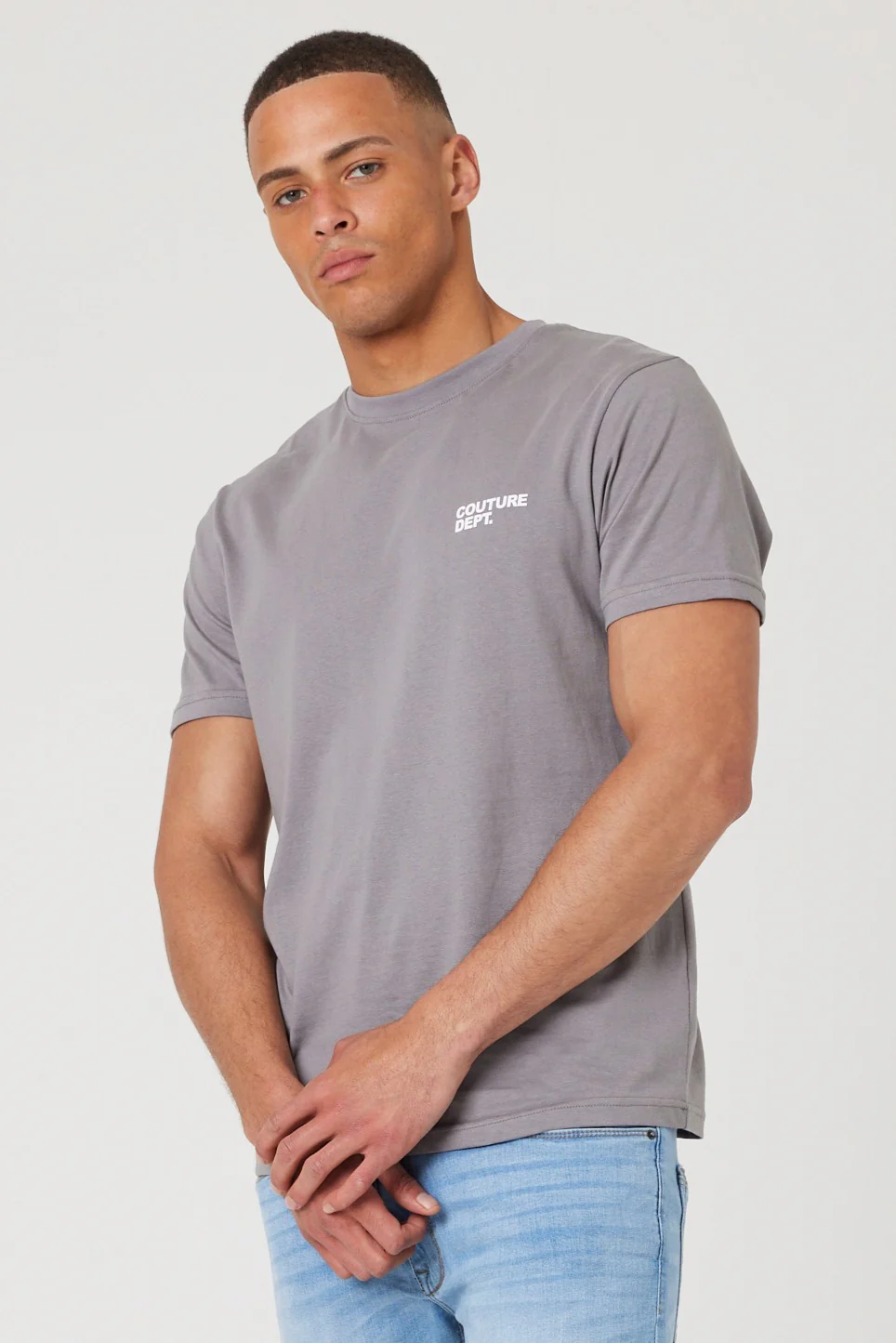Haydon Walk Regular Fit Cotton T-Shirt - Grey - Image 3