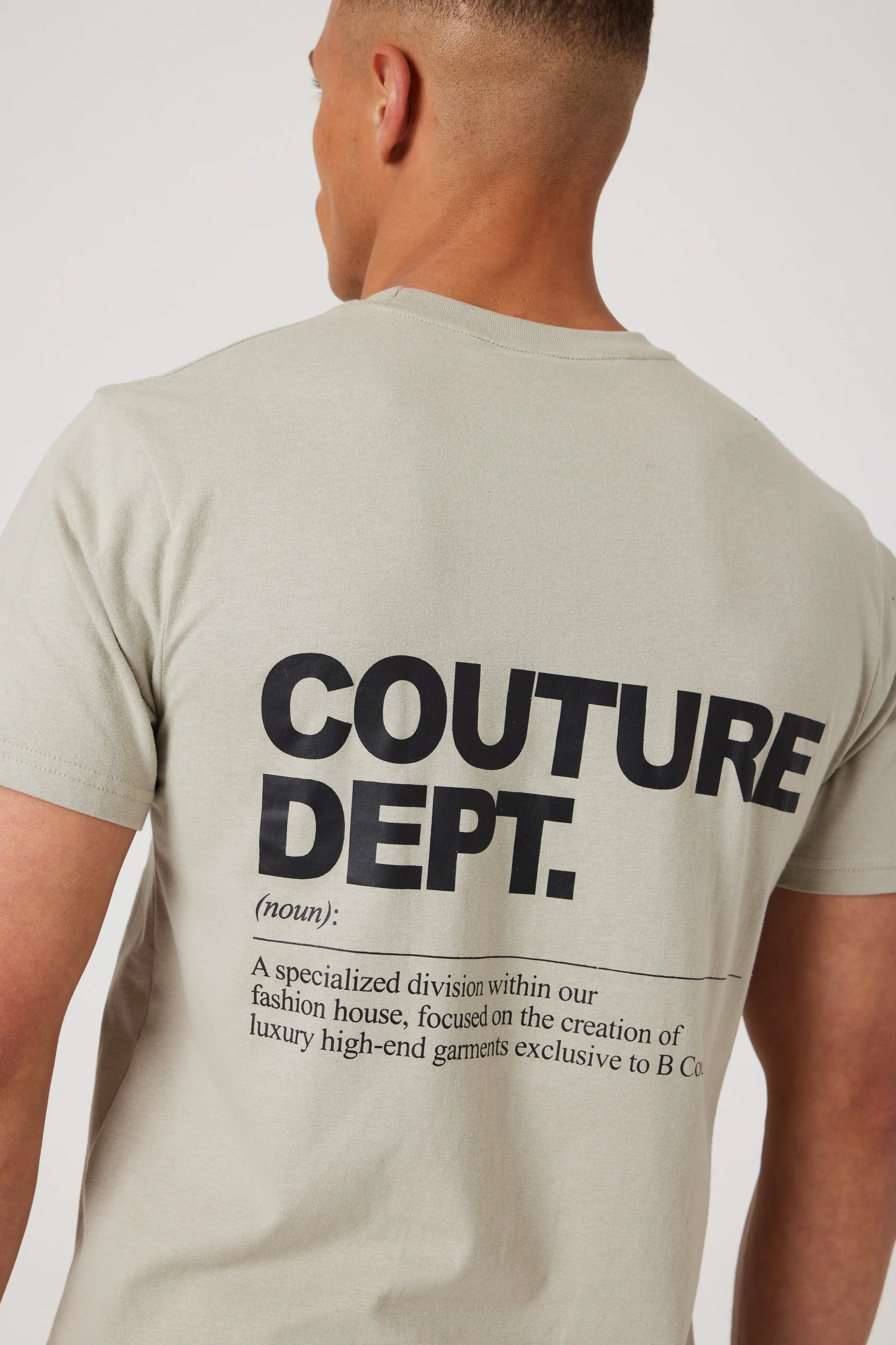 Haydon Walk Regular Fit Cotton T-Shirt - Stone - Image 4