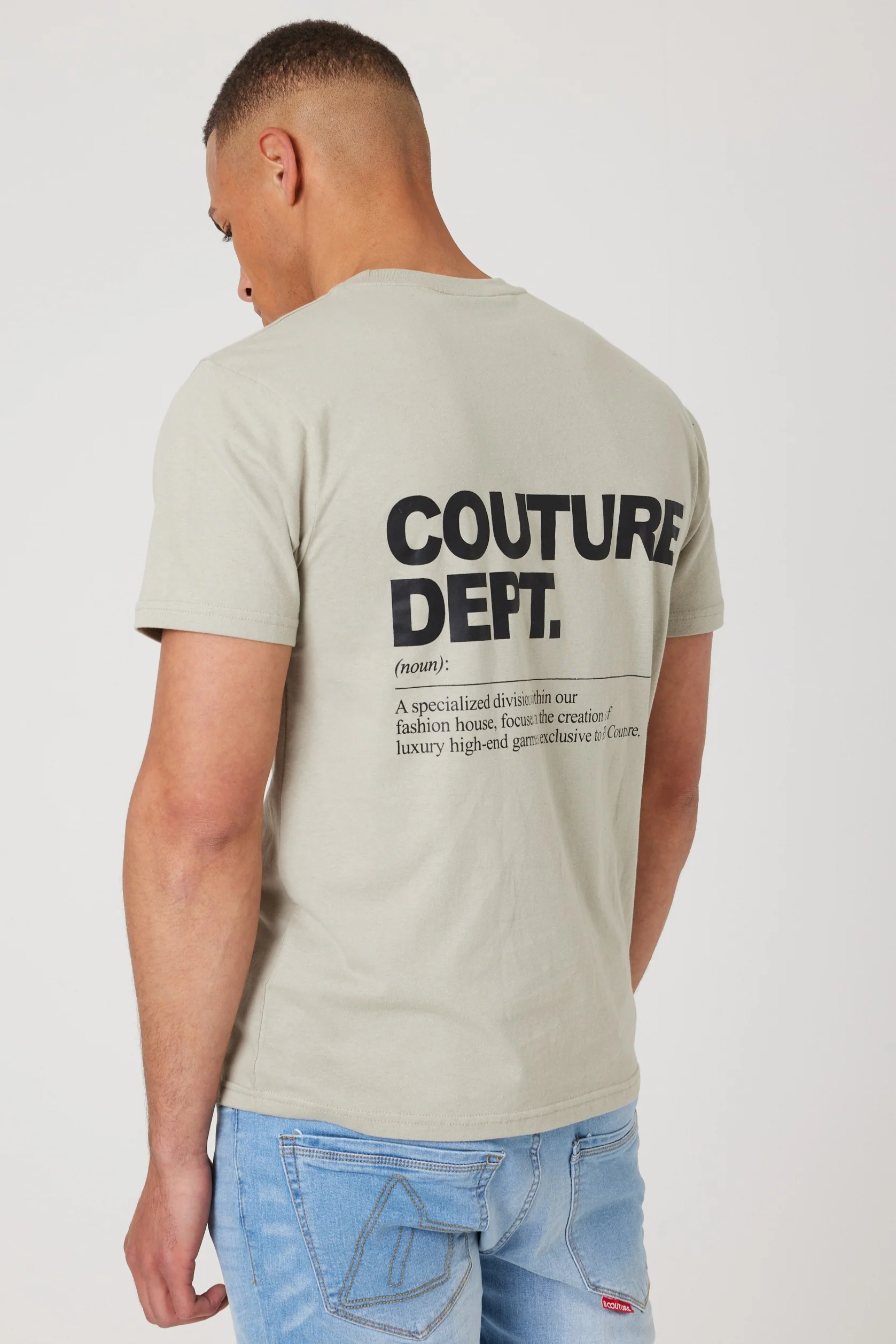 Haydon Walk Regular Fit Cotton T-Shirt - Stone - Image 6