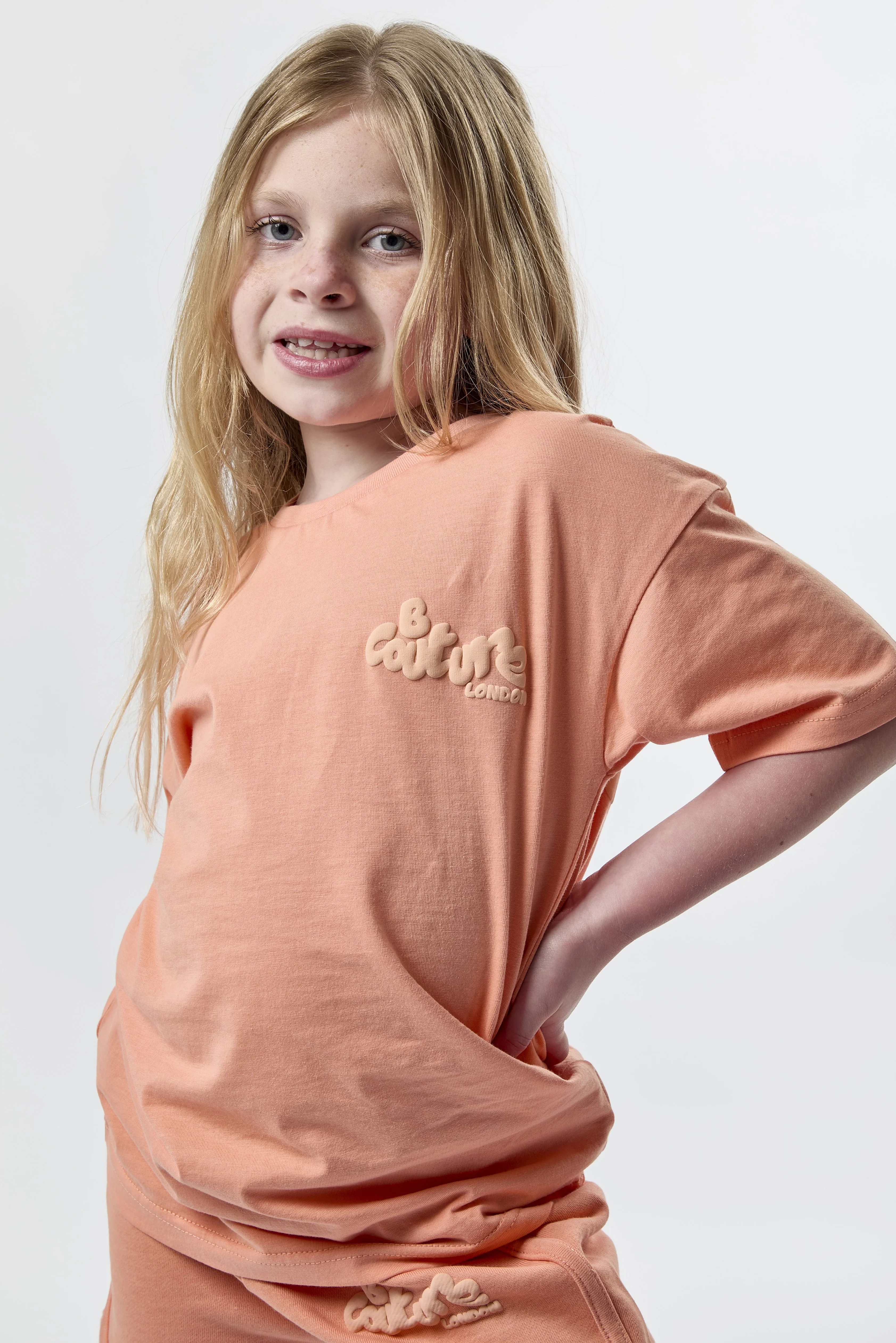 Harper Girls Shorts & T-Shirt Set - Coral - Image 6