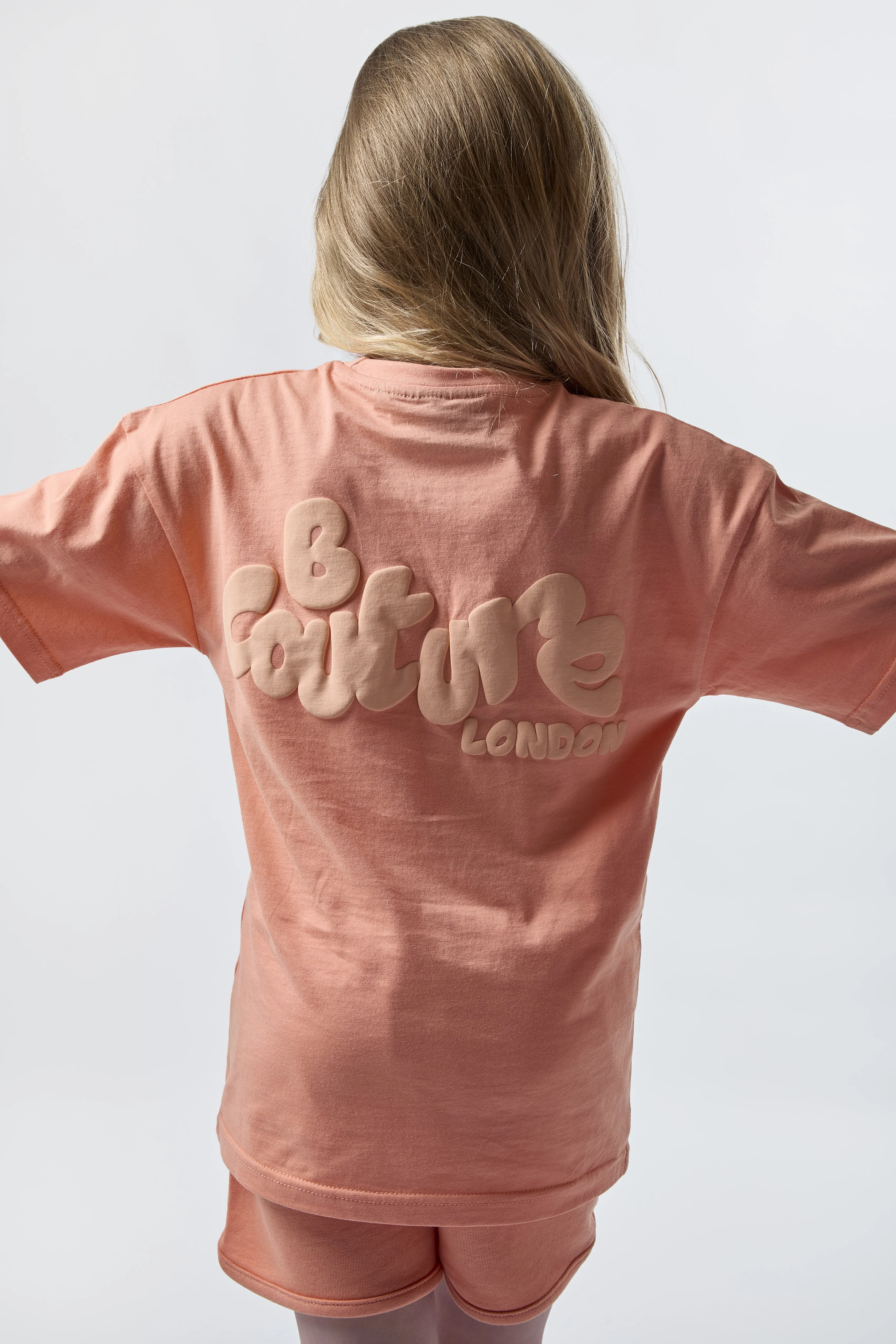 Harper Girls Shorts & T-Shirt Set - Coral - Image 8