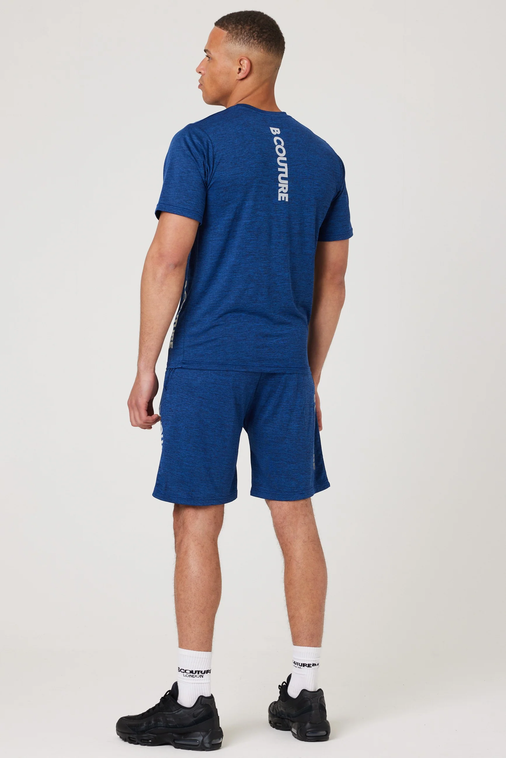 Moreton Gym Shorts, Quarter-Zip Top & T-Shirt Set - Navy - Image 7