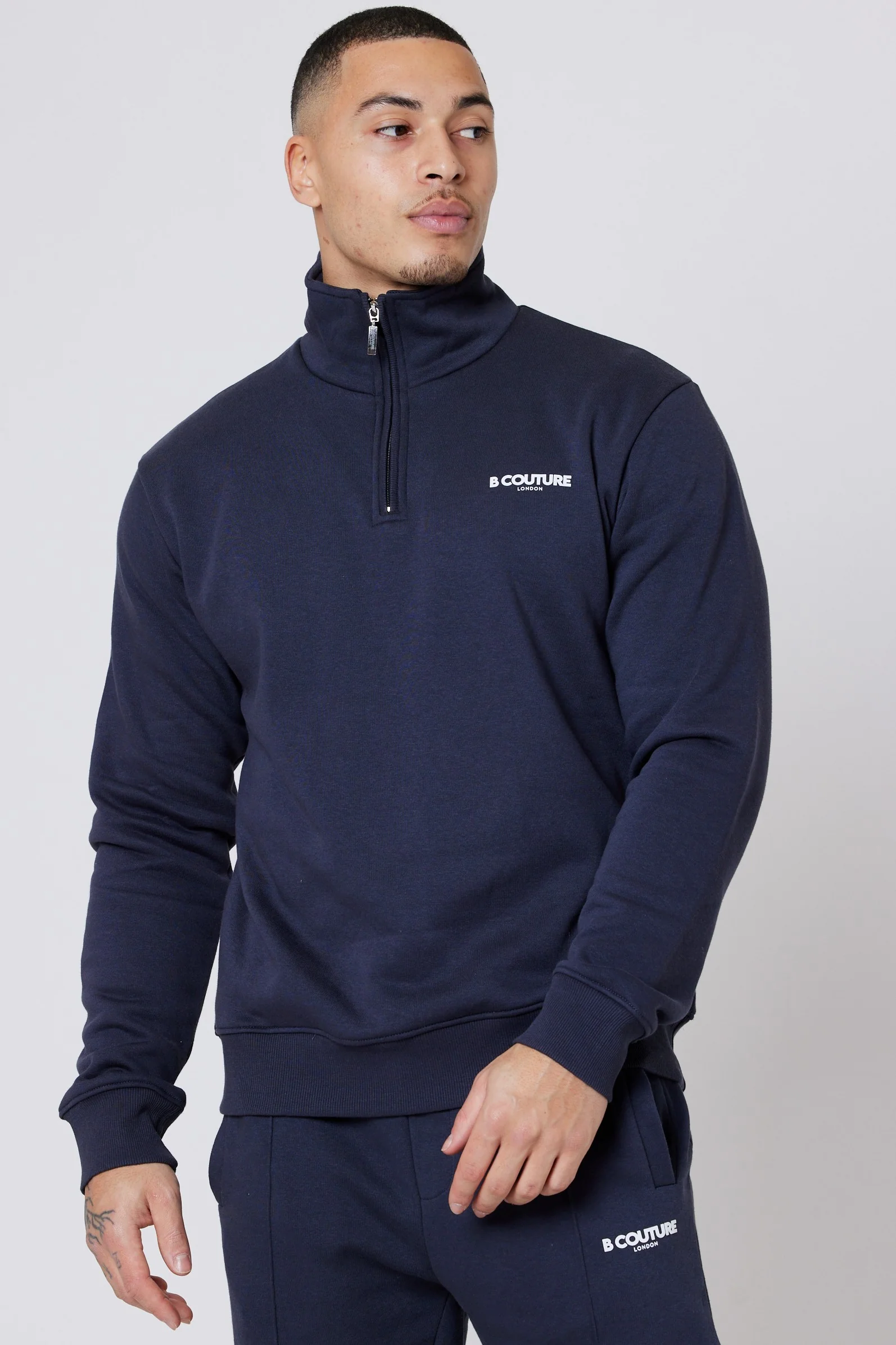 Pensbury 3-Pack Fleece 1/4 Zip Jumper- Black/Navy/Grey - Image 6