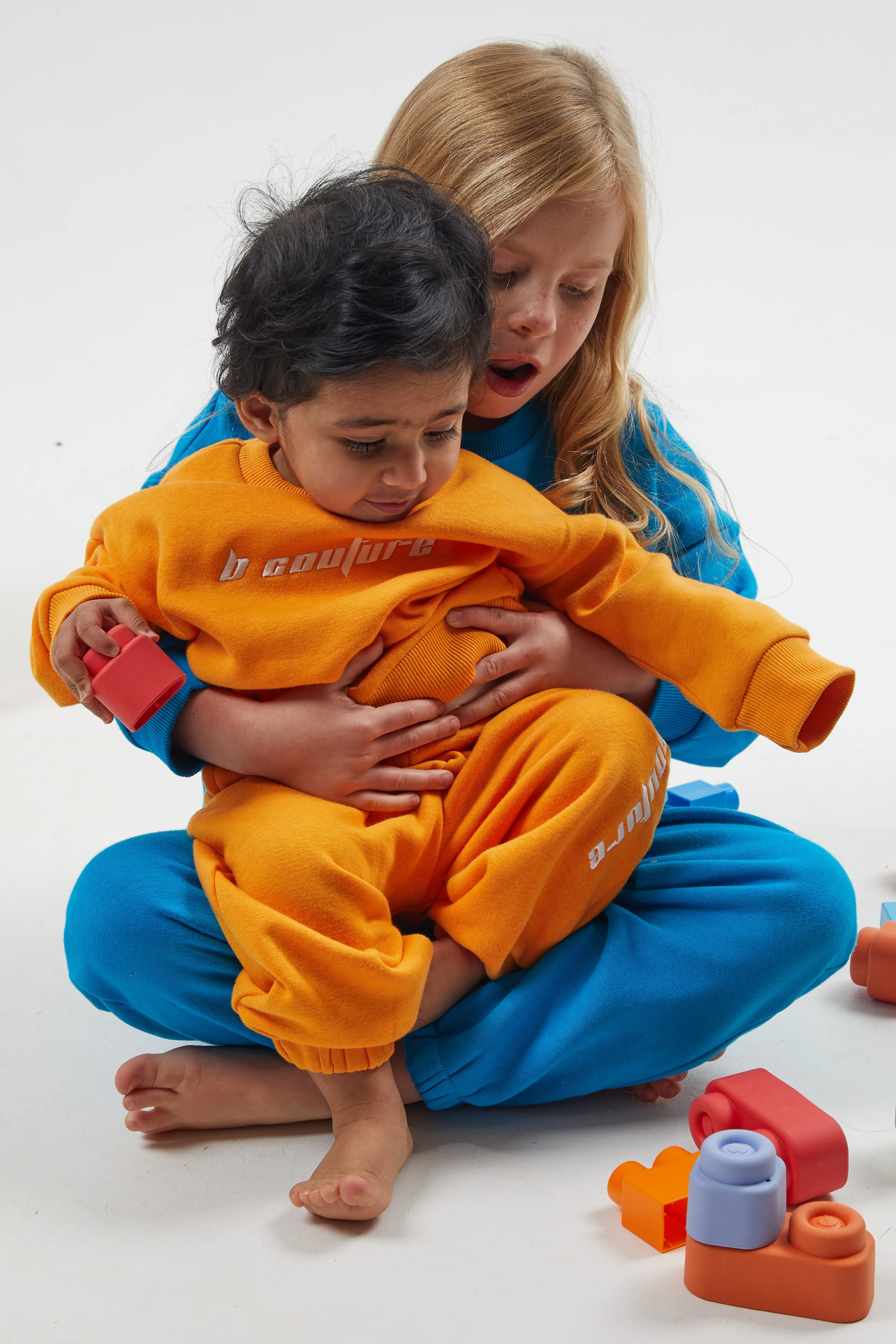 Plympton Fleece Crew Tracksuit Infant - Peach - Image 3