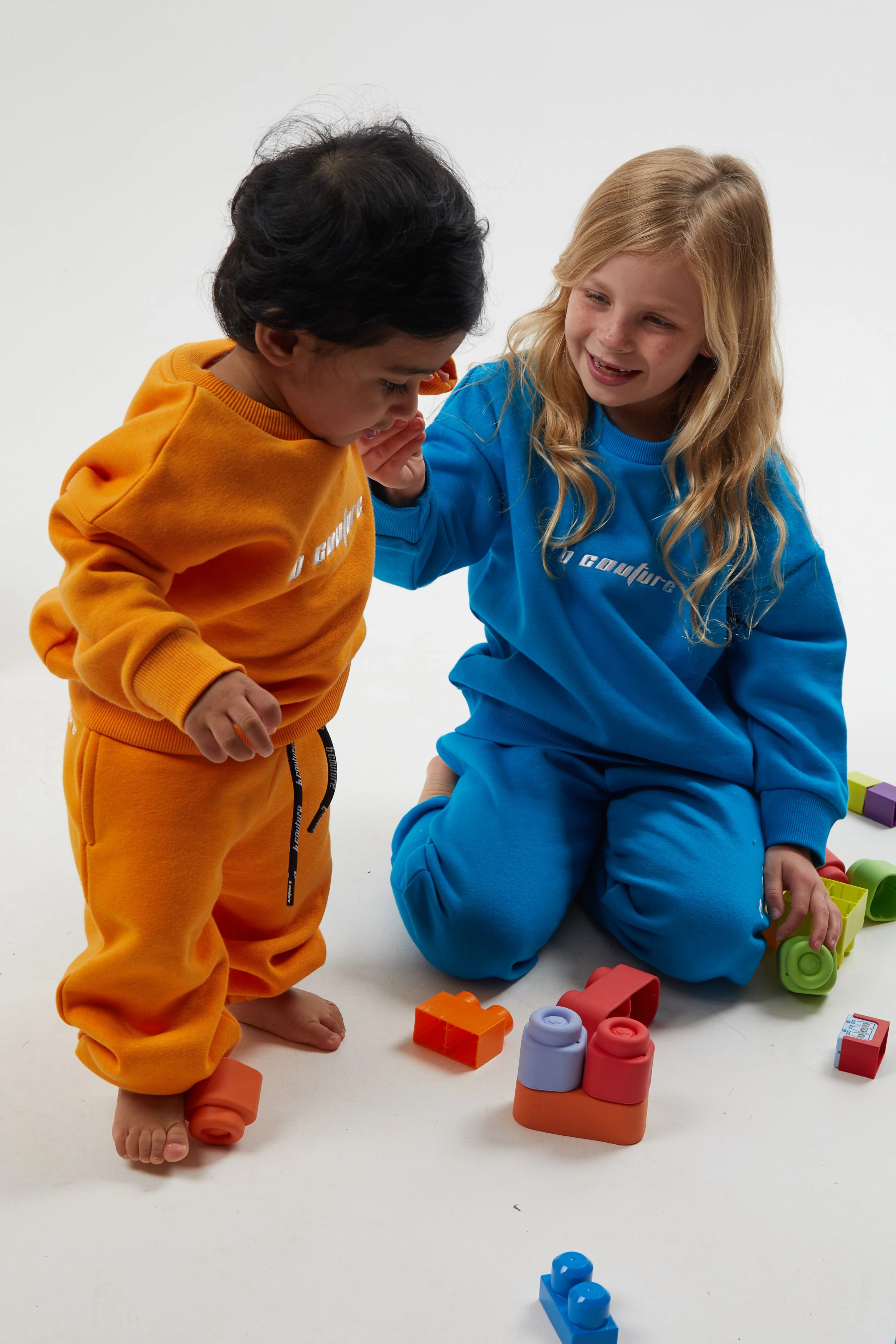 Plympton Fleece Crew Tracksuit Infant - Peach - Image 4