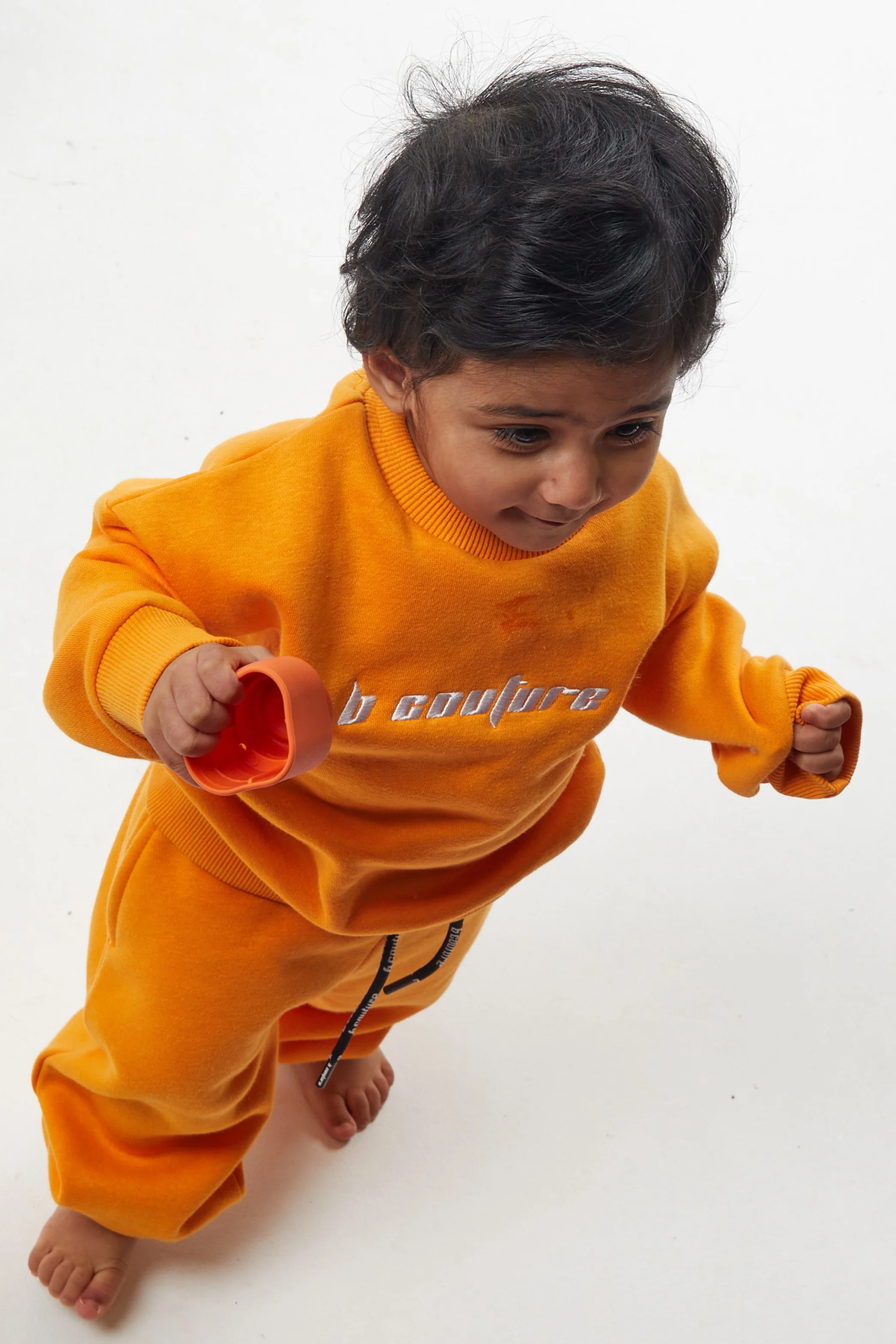 Plympton Fleece Crew Tracksuit Infant - Peach - Image 5