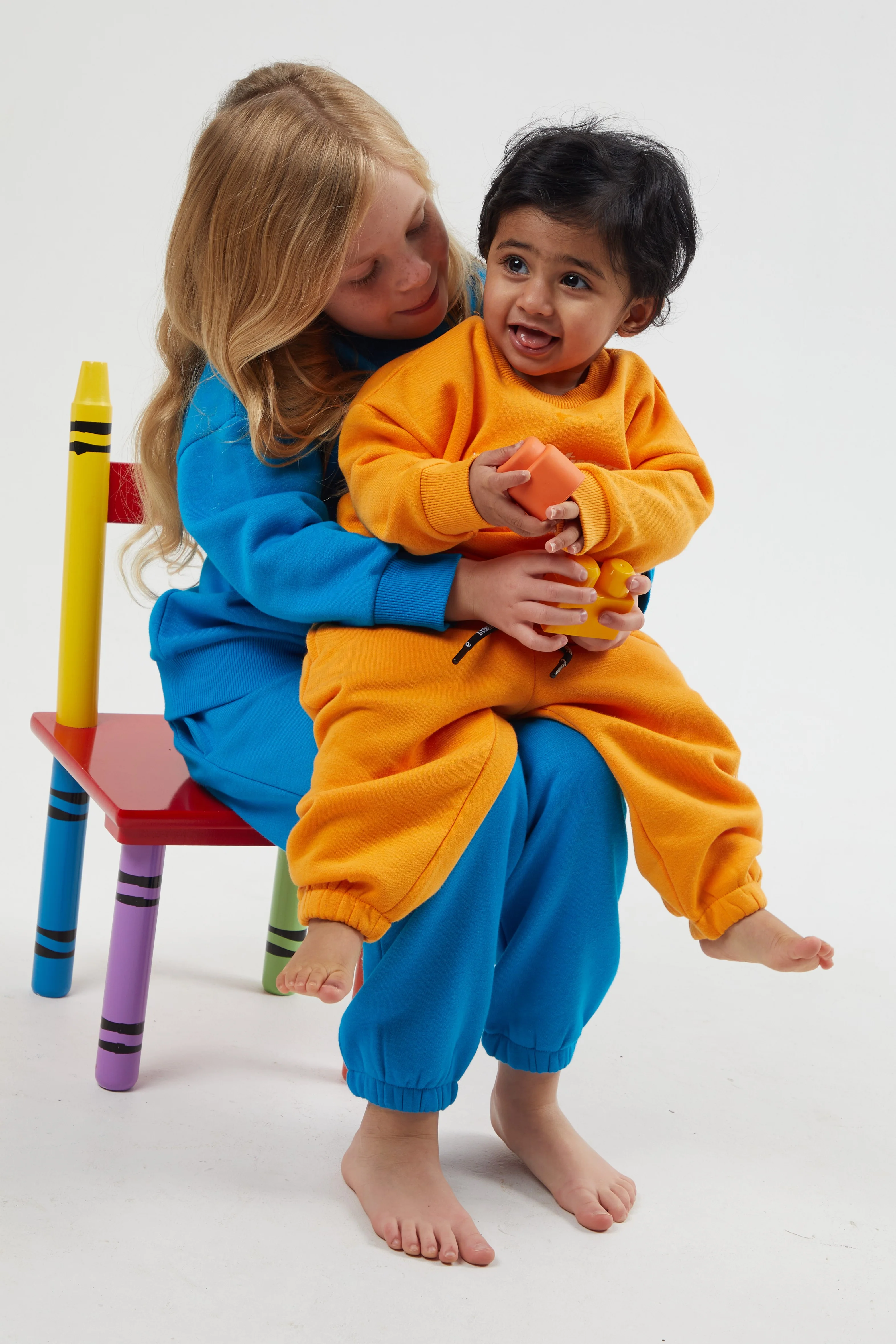 Plympton Fleece Crew Tracksuit Infant - Peach - Image 6