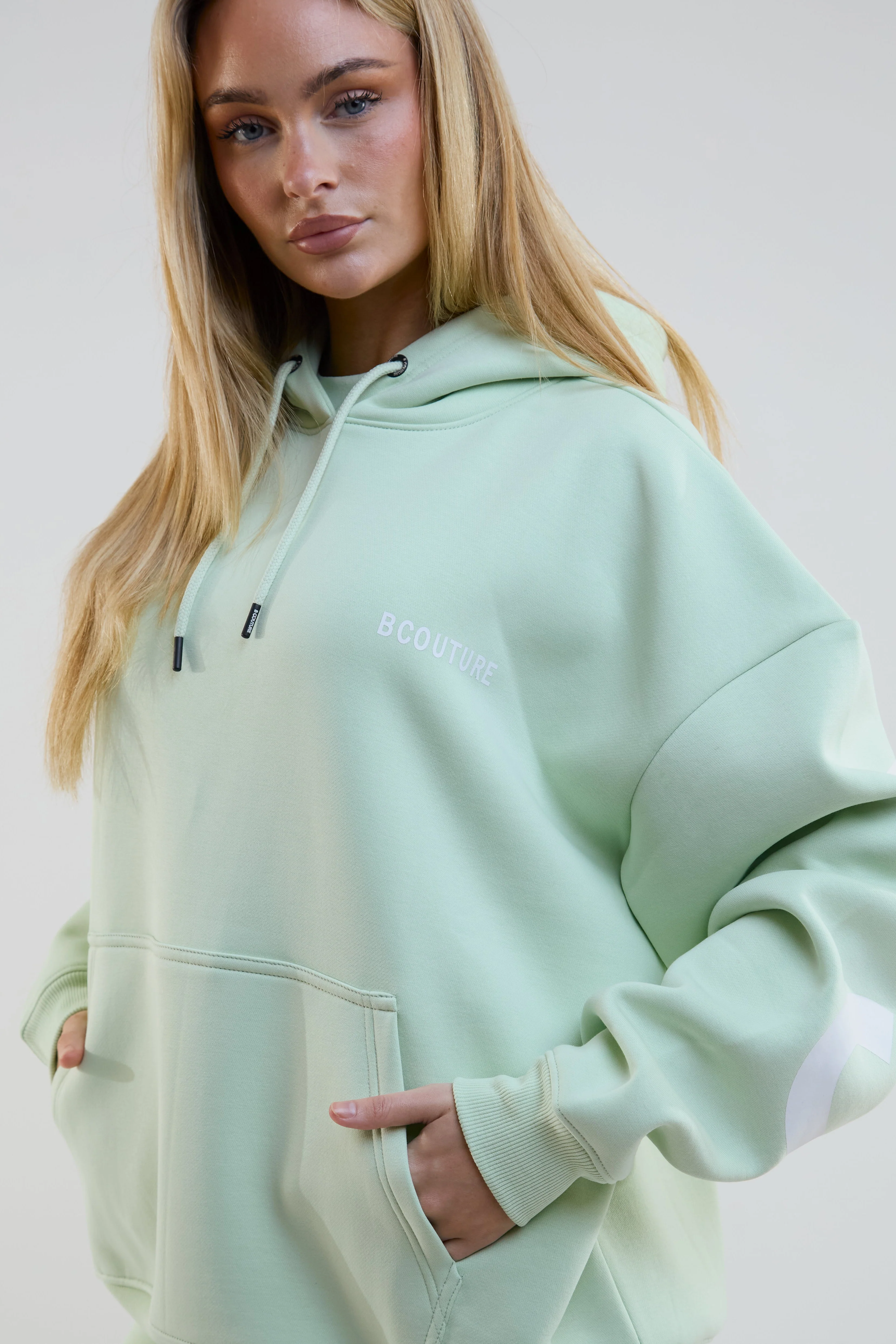 VXN Cycling Shorts, Hoodie & T-Shirt Set - Pale Green - Image 7