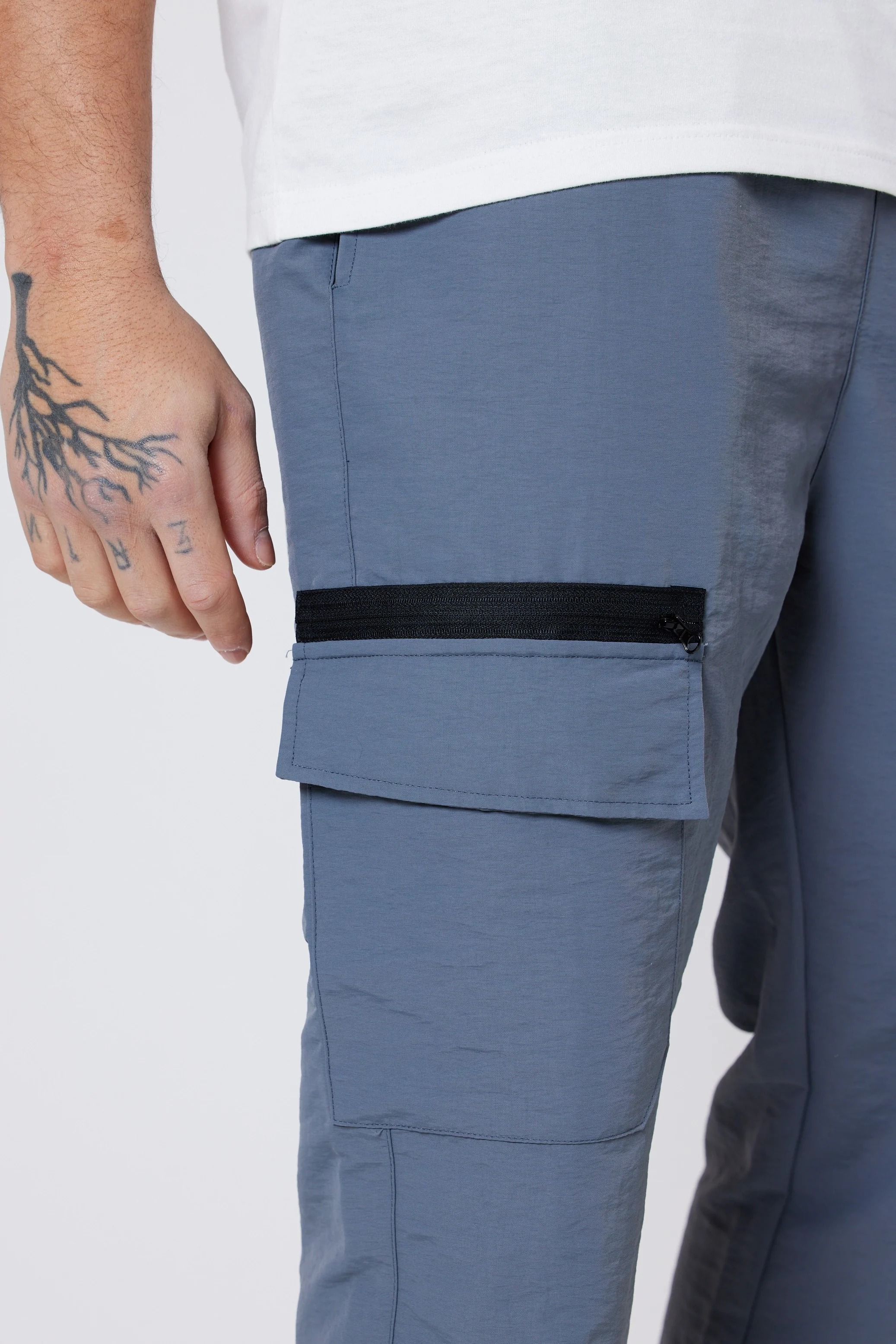 Westmore Land Tech Cargo Joggers - Grey - Image 4