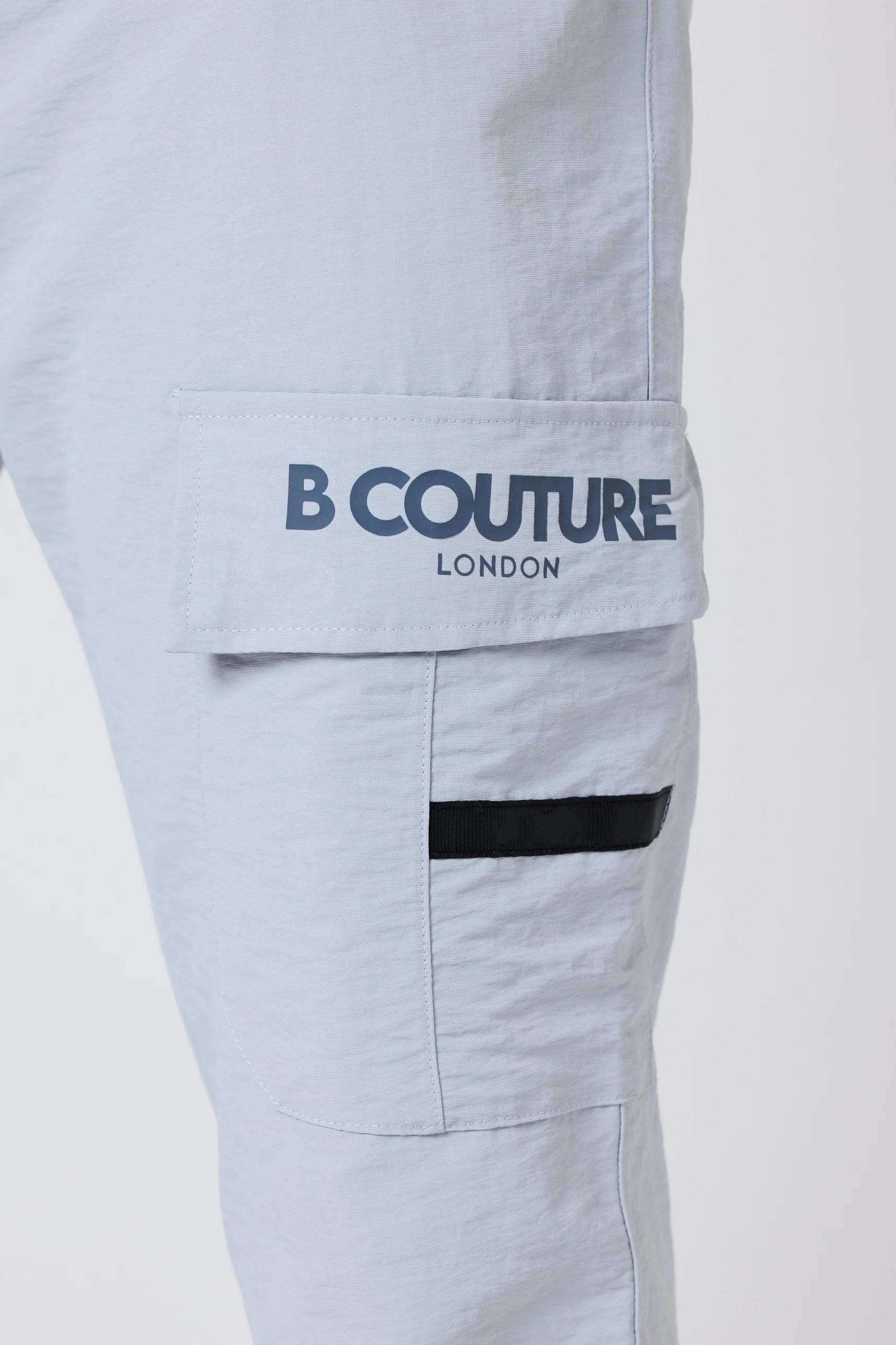 Westmore Land Tech Cargo Joggers - Light Grey - Image 4